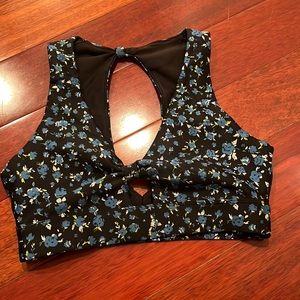 Soulcycle floral sports bra Small